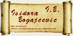 Isidora Bogajčević vizit kartica